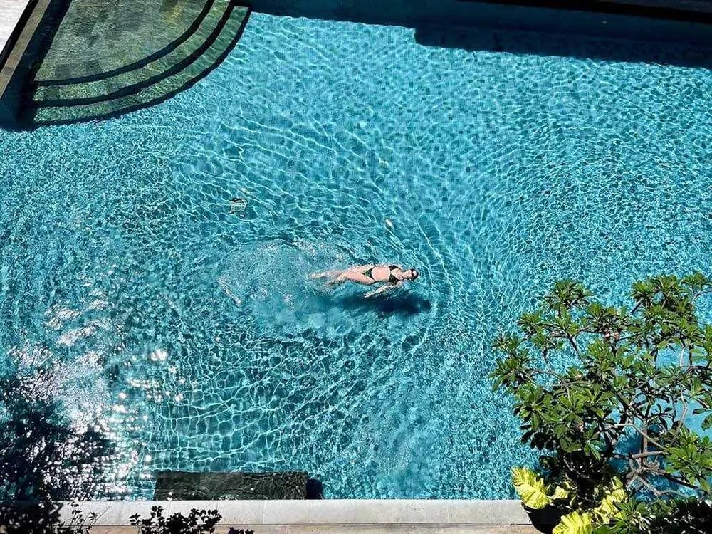 Swimming pool at Swarga Suites Bali Berawa in Canggu